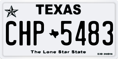 TX license plate CHP5483