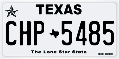 TX license plate CHP5485