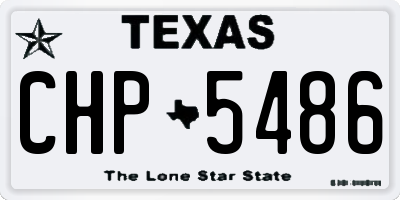 TX license plate CHP5486