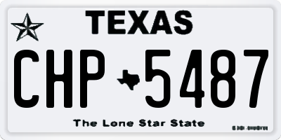 TX license plate CHP5487