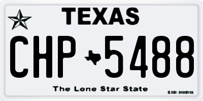 TX license plate CHP5488