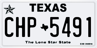 TX license plate CHP5491