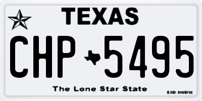 TX license plate CHP5495