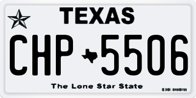 TX license plate CHP5506
