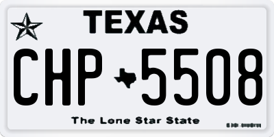 TX license plate CHP5508