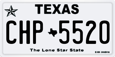 TX license plate CHP5520