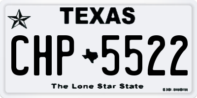 TX license plate CHP5522
