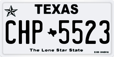 TX license plate CHP5523