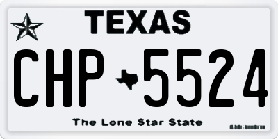 TX license plate CHP5524