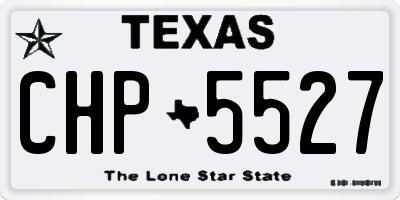 TX license plate CHP5527
