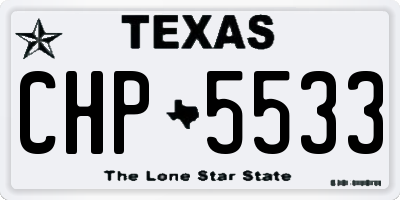 TX license plate CHP5533