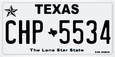 TX license plate CHP5534