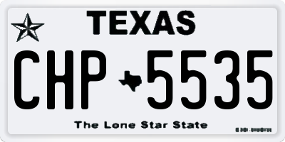 TX license plate CHP5535