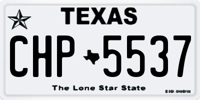 TX license plate CHP5537