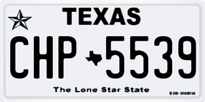 TX license plate CHP5539