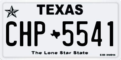 TX license plate CHP5541