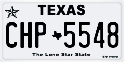 TX license plate CHP5548
