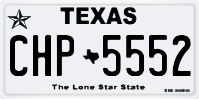 TX license plate CHP5552