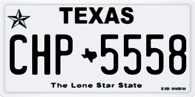 TX license plate CHP5558