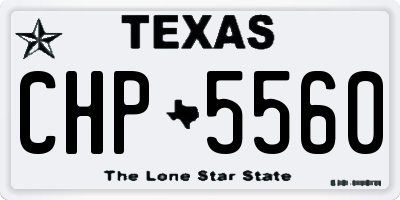 TX license plate CHP5560