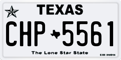 TX license plate CHP5561