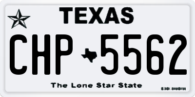 TX license plate CHP5562