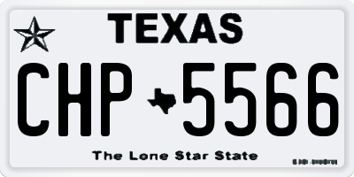TX license plate CHP5566