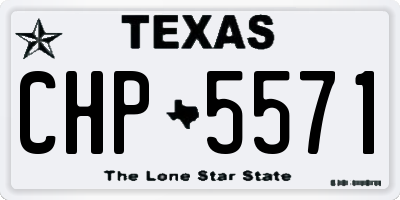 TX license plate CHP5571