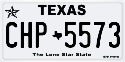 TX license plate CHP5573
