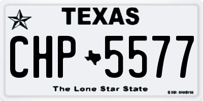 TX license plate CHP5577