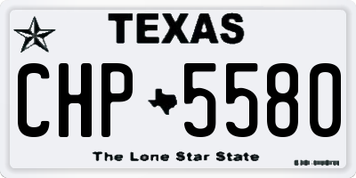 TX license plate CHP5580