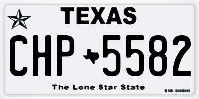 TX license plate CHP5582