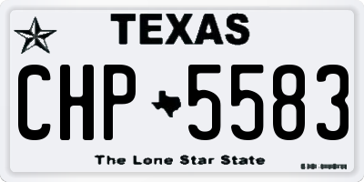 TX license plate CHP5583