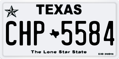 TX license plate CHP5584