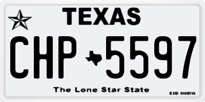 TX license plate CHP5597