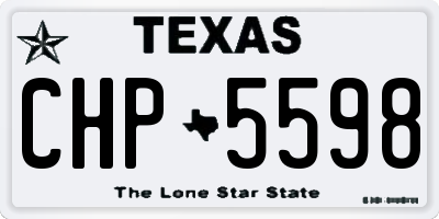 TX license plate CHP5598