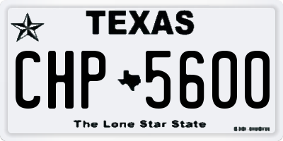 TX license plate CHP5600