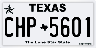 TX license plate CHP5601