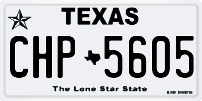 TX license plate CHP5605