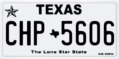 TX license plate CHP5606