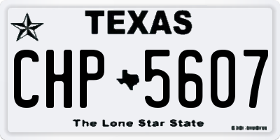 TX license plate CHP5607