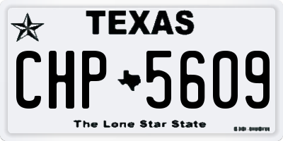 TX license plate CHP5609