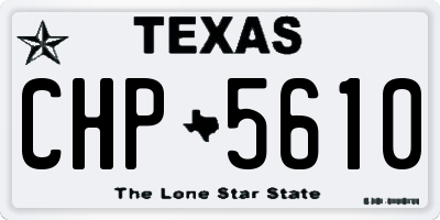 TX license plate CHP5610