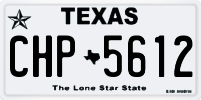 TX license plate CHP5612