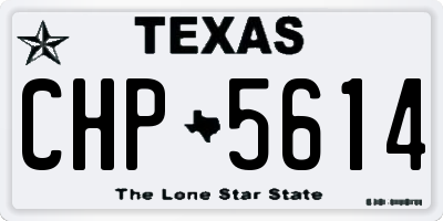 TX license plate CHP5614
