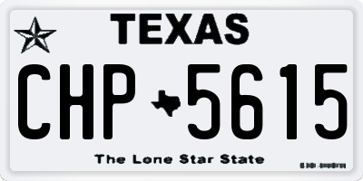 TX license plate CHP5615