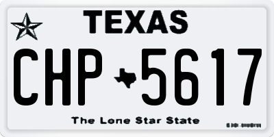 TX license plate CHP5617