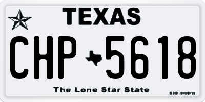 TX license plate CHP5618