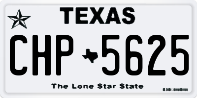 TX license plate CHP5625