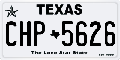 TX license plate CHP5626